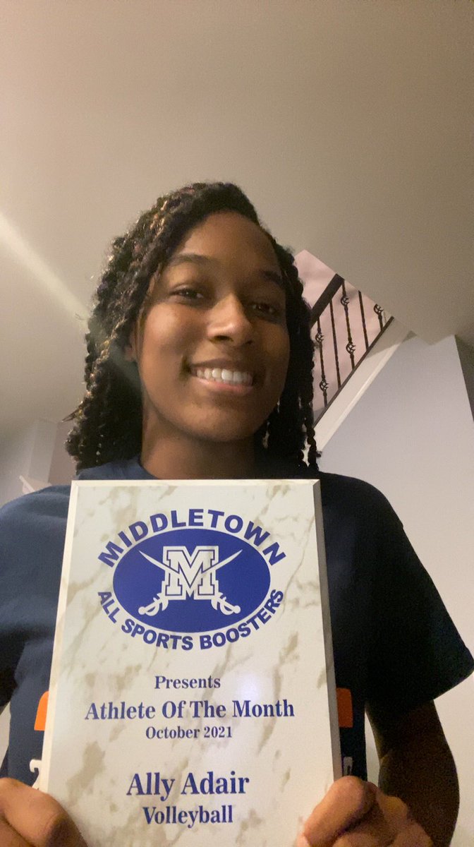 CoachAdair's tweet photo. Look who earned @Mtown_Athleticsโฉ Athlete of the Month for October ๐๐พ๐๐พ๐ช๐พ๐๐ฅ๐๐พ Iโm so proud of my Ally! Keep working hard baby girl. More work to do!! 2nd rd of โฆ@DIAA_Delawareโฉ โฆVB tomorrow night @6:30pm vs Dover HS. Letโs Go Cavs ๐๐ค #jszn #5 #goals #champs https://t.co/oVlzZXQBGi