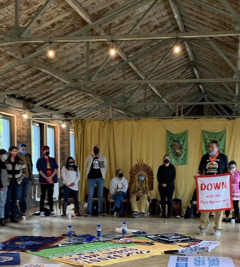 DREAMERcado's tweet photo. Learning from Indigenous, Black and brown leaders from around the world, repeating to denounce false solutions and demand true action to cut emissions. #COP26 #nonetzero #keepitintheground #LandBack #justtransition #ClimateActionNow https://t.co/9xsNE8ZH2j