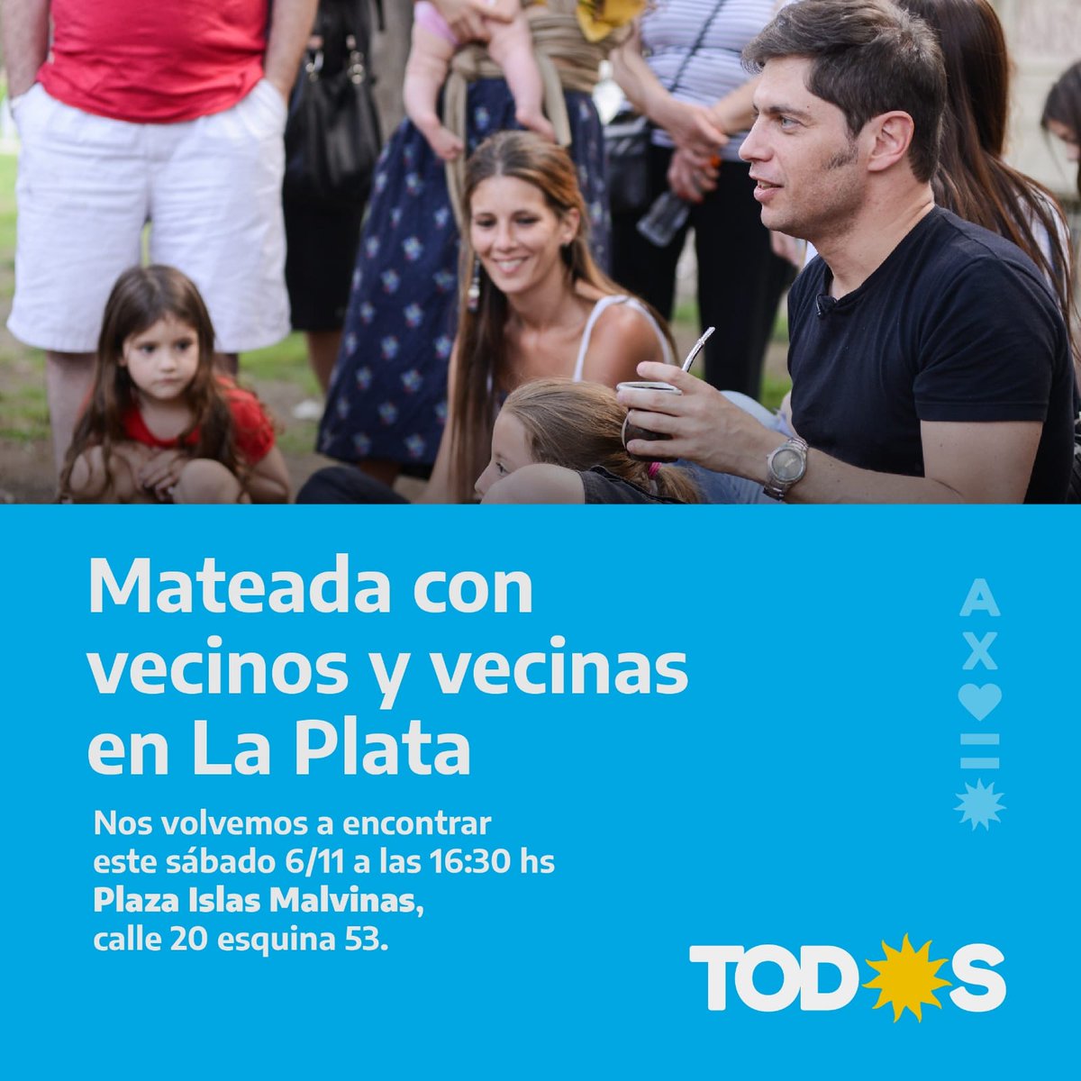 UnidadMilitante's tweet photo. Mañana nos encontramos en Plaza Malvinas a matear con nuestro gobernador @Kicillofok!
Tenemos el orgullo de militar en ese circuito del casco de #laplata, el 501. Nos vemos ahí! ✌ https://t.co/BDLyj46ZQ9