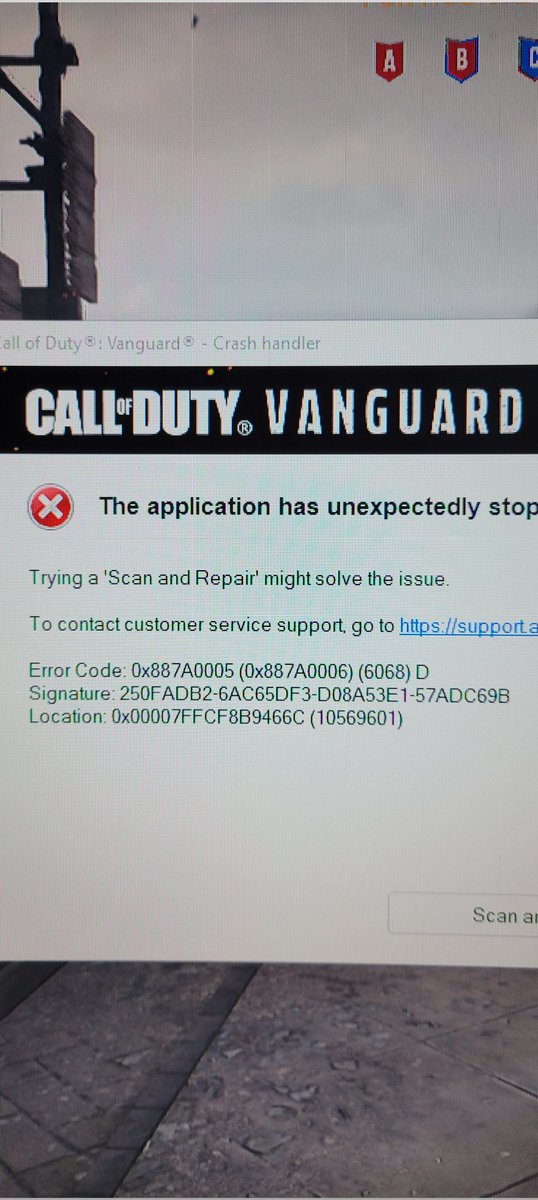 AwsomeLMG's tweet image. Hey @SHGames/@BeenoxCODPC/@ATVIAssist,
I have had crashes constantly Durning the last day is there some reason for it? I attached a pic of the errors and such. Also could it be something with me running Win 11? #CallofDutyVanguardXboxSeriesXS #COD #codpc