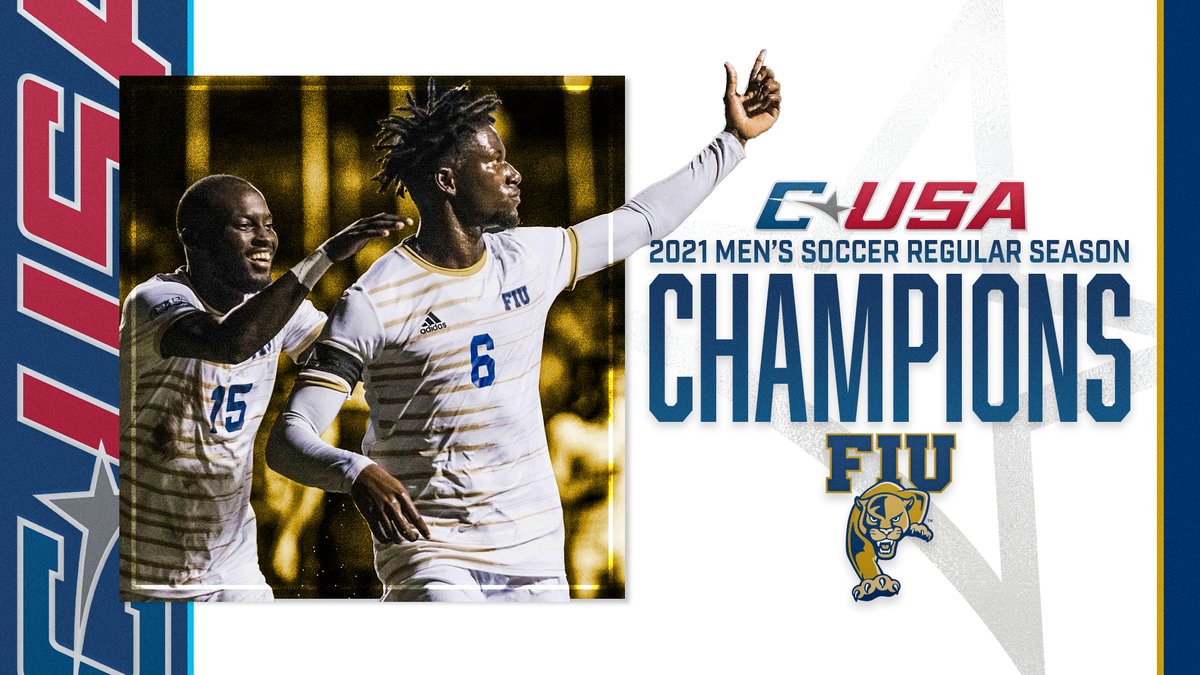 ConferenceUSA's tweet photo. Introducing your 2021 #CUSAMSOC 𝗥𝗲𝗴𝘂𝗹𝗮𝗿 𝗦𝗲𝗮𝘀𝗼𝗻 𝗖𝗵𝗮𝗺𝗽𝗶𝗼𝗻𝘀... 

🏆 @FIUMensSoccer 🏆

#TheCUSAWay https://t.co/w5AdslZRbC