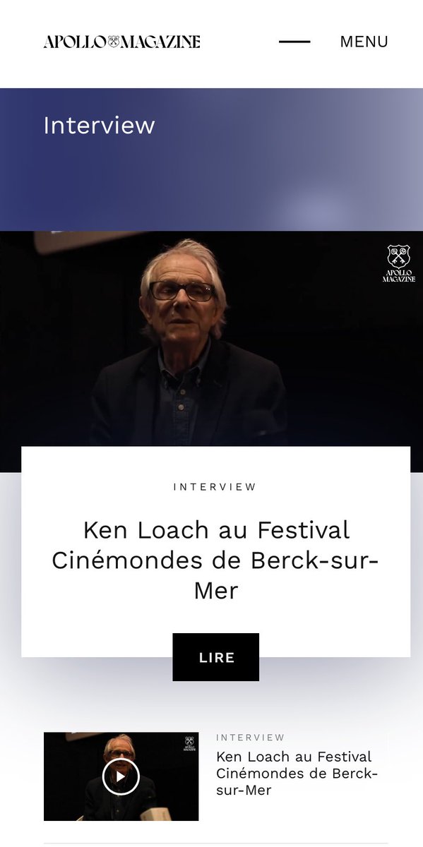 ⁦<a href="/ApolloMag/">Apollo Magazine</a>⁩ avec Ken Loach regarder écouter sagesse et partage ⁦<a href="/agence1827/">Agence1827</a>⁩