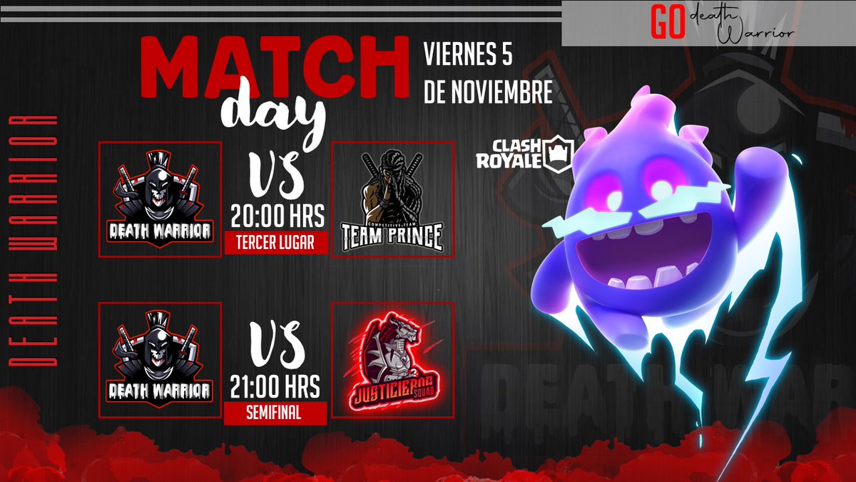 #CR | MATCH DAY 

Intentaremos ganar podio en ambas ligas 🥇🥈🥉

🏆 | <a href="/DCC_Open/">Diamond Challenger Cup</a> 37 [Tercer lugar]
🆚 | <a href="/TeamPrinceCR/">TeamPrince</a>
⏰ | 20:00 🇵🇪

🏆 | <a href="/CupLeonesLE/">Leones Cup</a> [Semifinal]
🆚 | @JS_esports_01
⏰ | 21:00 🇵🇪

#GoDW
🎨 | <a href="/CaveQs/">QS I Cave</a>