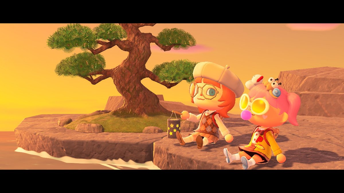 reindeermeat's tweet photo. that sunset #AnimalCrossing https://t.co/hQ17j6w57Z