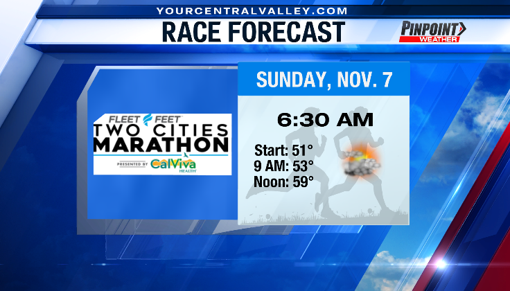 LaurenWallaceWx's tweet photo. Where are my fellow runners? Here is the forecast for our race Sunday. Nice and cool! I'll see you all there. Here's the link to the road closures: https://t.co/BhFWSmBD1i
#twocitiesmarathon https://t.co/JzxNT5Ykw7