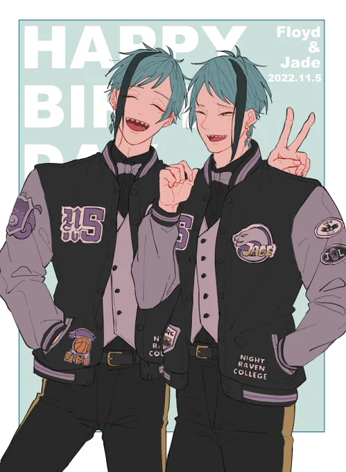 大遅刻だけどおめでとう～～～!🥳🎉㊗️
#フロイド・リーチ誕生祭2021
#ジェイド・リーチ誕生祭2021
#リーチ兄弟誕生祭2021 