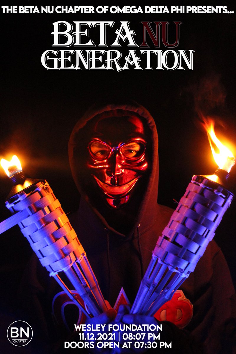 Ladies and Gentleman, it’s time to welcome the Beta NU Generation of Omega Delta Phi Fraternity, Inc. ⚔️ Hope everyone can join us Friday, November 12th at 8:07 p.m. 🔥