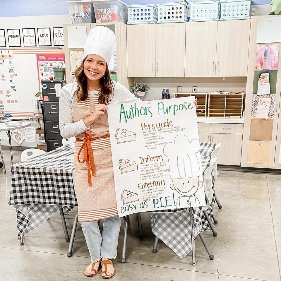 dlovesmith's tweet photo. @rachcmaresh found that teaching these @BeltonISD 2nd graders author’s purpose is as easy as pie!  #ExceptionalLearning. @CharterOakElem https://t.co/YNNOVSsvl7