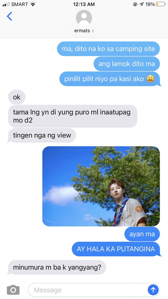sinasauli's tweet photo. isang #renyang mini au kung saan aksidenteng na picturan ni yangyang yung isang member ng boy scout na si renjun. https://t.co/Y9YojJk3hv
