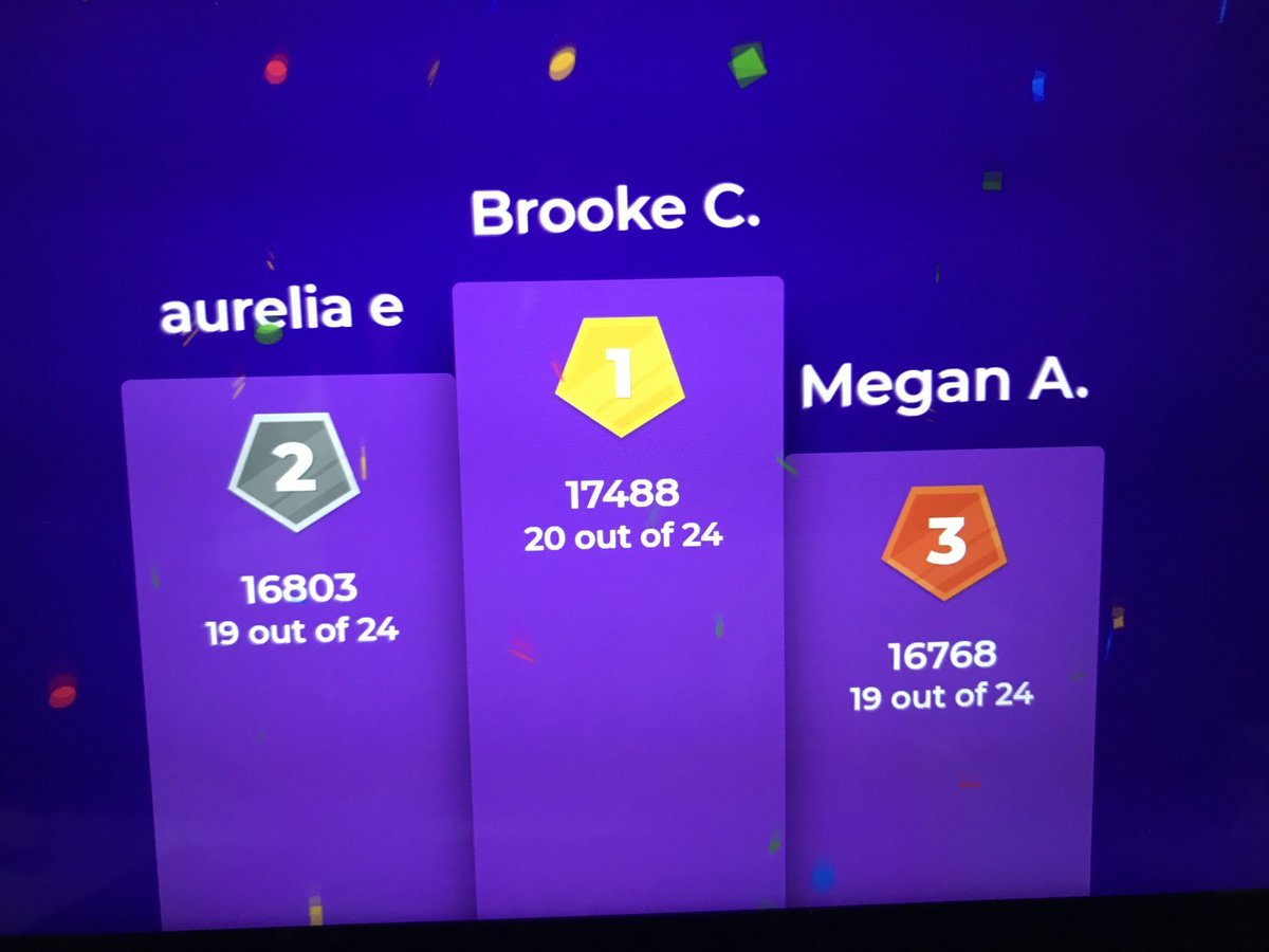 imcavoyCent's tweet photo. Kahoot Champs for today!  Congratulations, and keep reading! https://t.co/OSZGtgTEW3