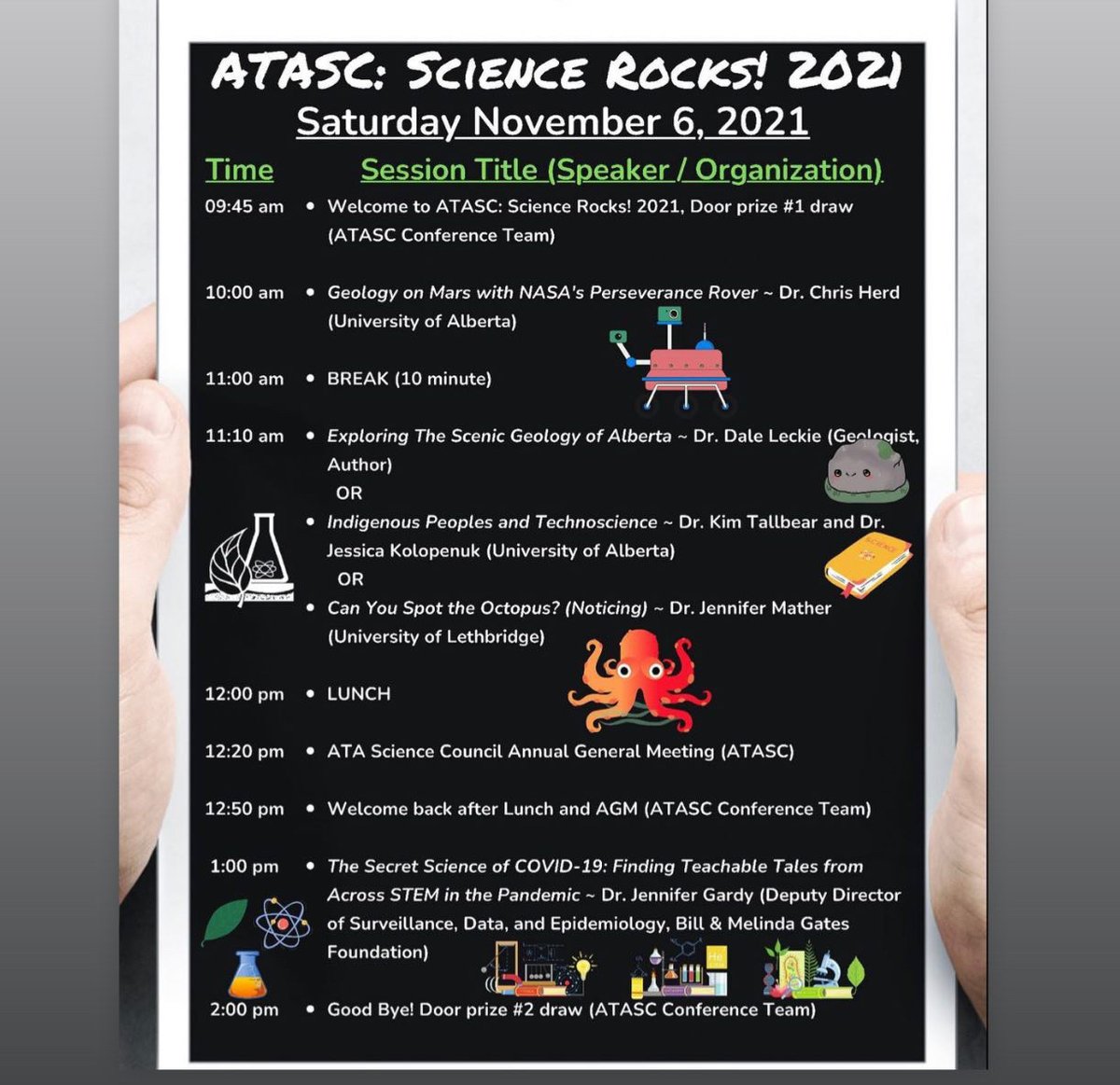 DaleALeckie's tweet photo. Hey teachers … join me for a geological tour of Alberta’s scenic sites. Why are they so spectacular? Saturday at 11:10. @ATASciCouncil  @albertateachers https://t.co/9RTd4ZPUnw