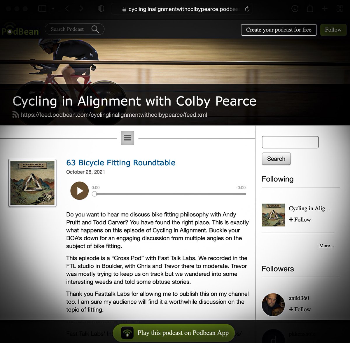 CyclinginAlign_'s tweet photo. Apologies! Our new episode, Bicycle Fitting Roundtable (Pt 1) is having issues on Apple Podcasts. We're working to fix the issue. But listen on Spotify, or here:
https://t.co/EoLkGXiOXY
#bikefitting #holisticathlete #cycling #biomechanics #performanceathlete #cyclingaerodynamics https://t.co/vVe0o7bnA2