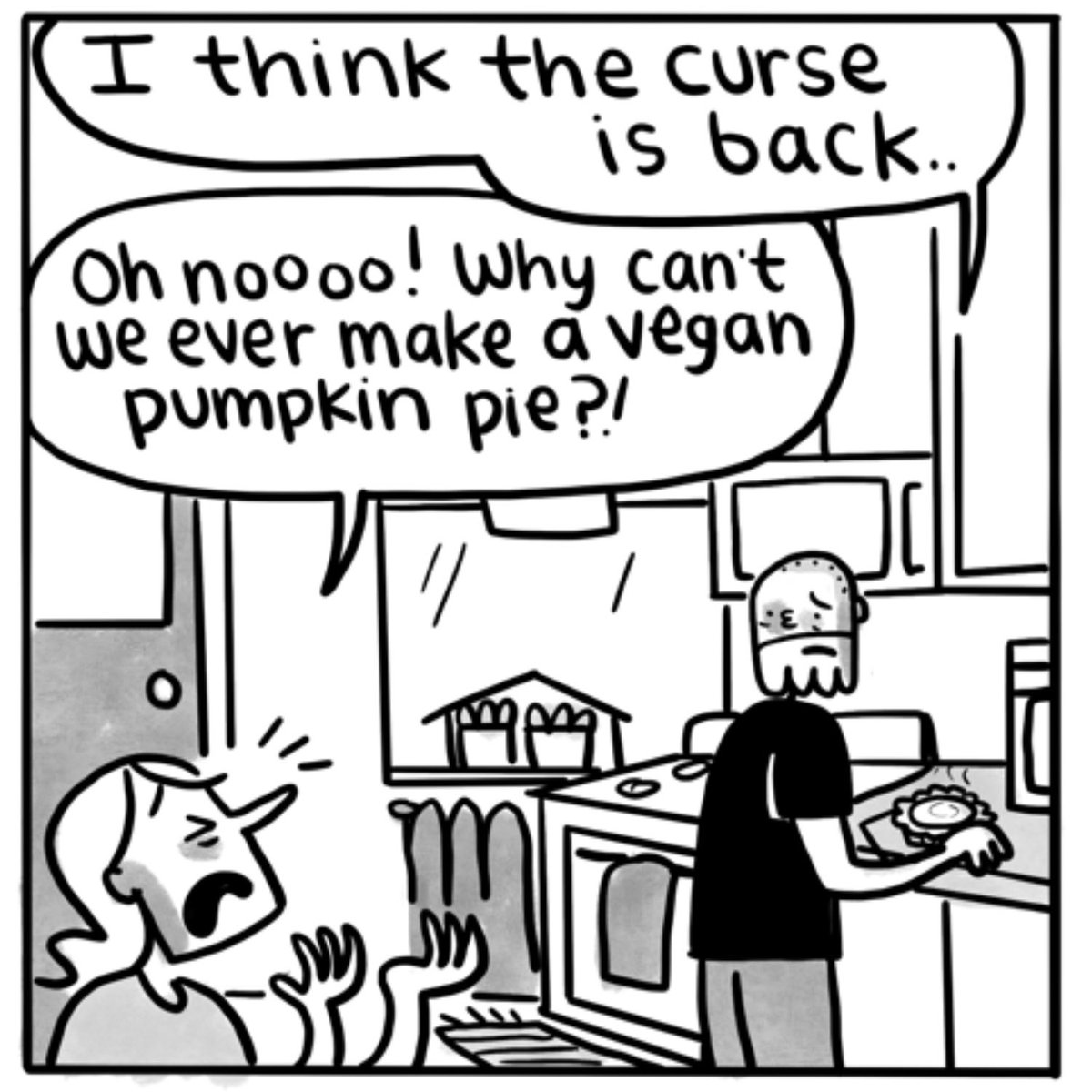 ChainsawCathy's tweet photo. Nov 4
Something always seems to go wrong 😑 

Full comic on Patreon!
Link in the bio

#comics #autobiocomics #journalcomic #chicagocomics #patreon #dailycomic #misadventures #vegan #veganpie #veganpumpkinpie #pumpkinpie #fall #fallvibes #thecurse #cursed #cursedpie https://t.co/IkCXez6OTT