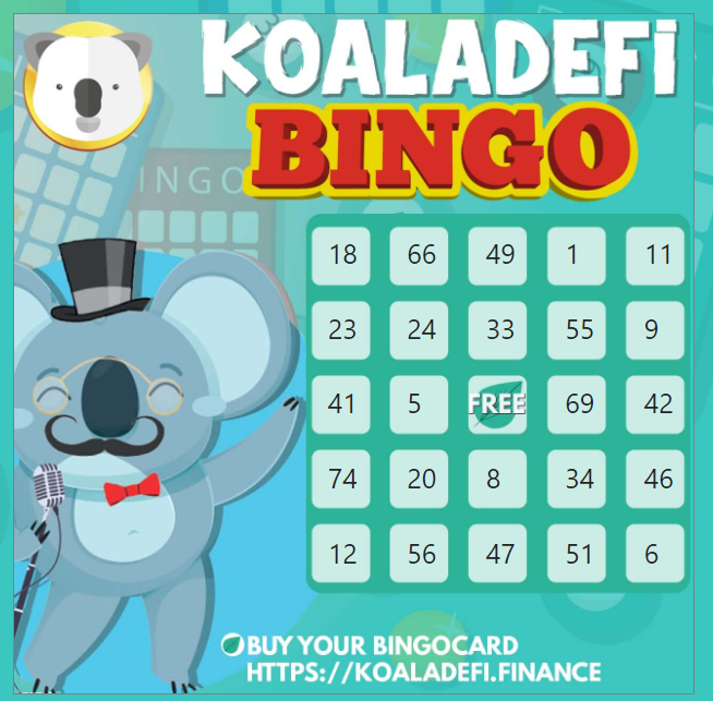 matii199's tweet photo. @KoalaDefi
 #KoalaBingo https://t.co/l1WhMt0LzK