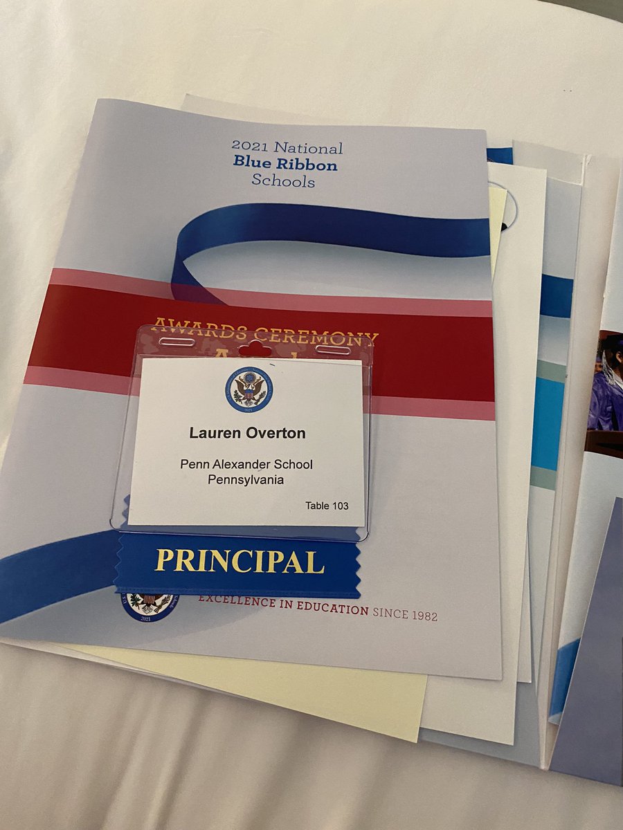 PAS_Overton's tweet photo. Principal Overton received a letter for our school community from @seccardona @flotus and @potus to congratulate our school! Stay tuned for more Blue Ribbon adventures! @philly_schools #twoblue https://t.co/l5qWxoK4RP