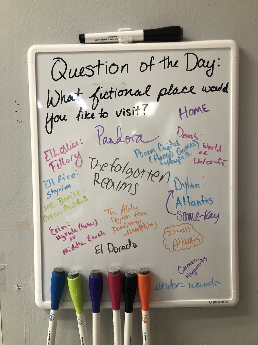 GoForAlice's tweet photo. Today we wrote our first question on our new Question of the Day board - and our team is already loving it! @emily_lindaaaa thank you for a super fun engagement idea! #worksomewhereyoulove #R100Cares #D146Cares https://t.co/8gZWdIh4Mg