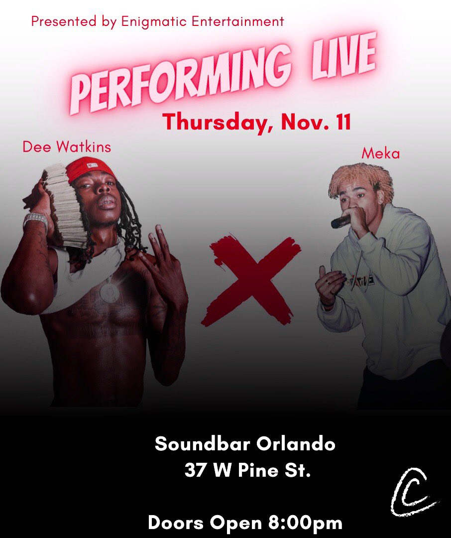MekaFromThe703's tweet photo. Soundbar Orlando 11/11 with @1DeeWatkins ‼️ Tickets in Bio https://t.co/eqPbKnEPRo
