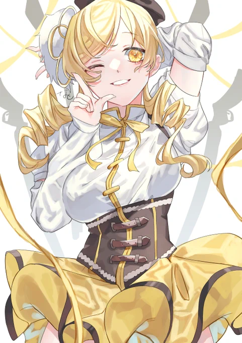 マミさん
#まどマギ #イラスト 