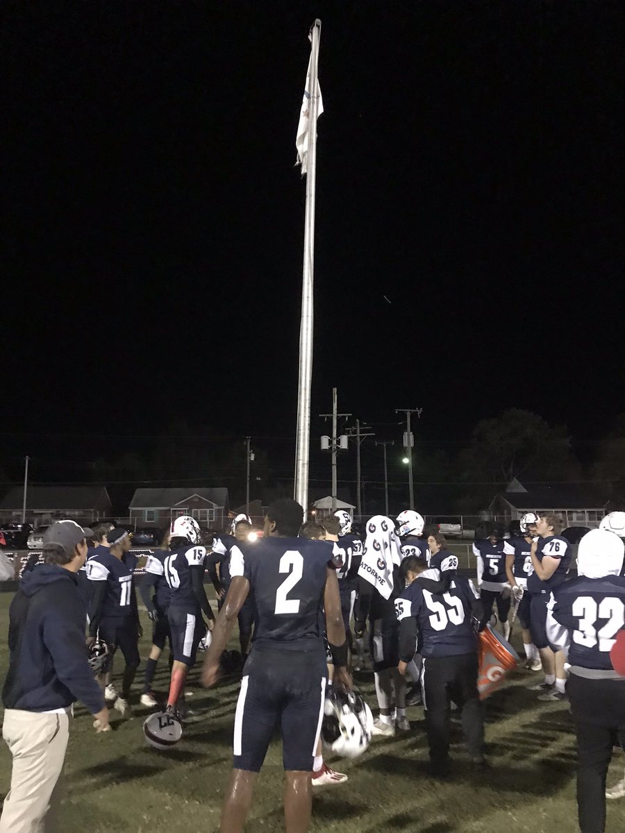 ColonialHtsHigh's tweet photo. Raise that Victory Flag Colonials!  Congratulations to our @ColonialsFball team for finishing their season with a 22-10 win over Petersburg.  Thank you cheerleaders, Marching Colonials, and Colonial Crazies for your support.  @All_Sports_CHHS @TheRVASportsNet @WSroufe https://t.co/ZFqmLTgW0J