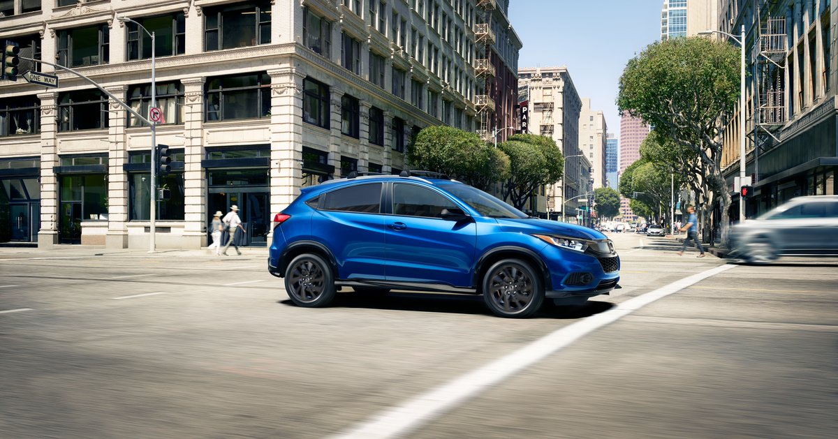 NorthGAHonda's tweet photo. The Honda HR-V’s versatility and sporty style make it perfect for any lifestyle. It offers a 2nd-row Magic Seat® for your bike or extra gear and all-wheel drive if you are headed off-road. This crossover has it all and more. https://t.co/wgV8UeRtmn https://t.co/ePYJ0JSb0j