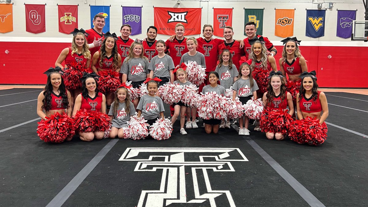 ttucheer's tweet photo. Excited to cheer on @TexasTechVB tonight with #JuniorSpirit! https://t.co/r8aGlTiNkY
