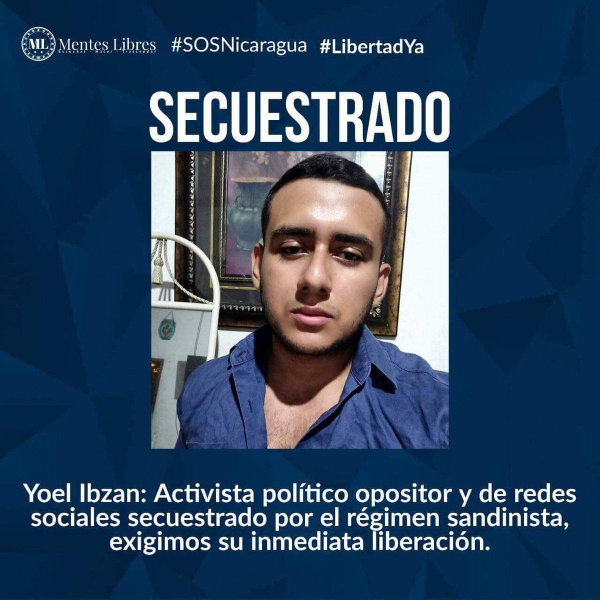 JcsVandalico's tweet photo. Libertad para yoel ibzan y todo los presos políticos 🇳🇮 https://t.co/91qirETwAR