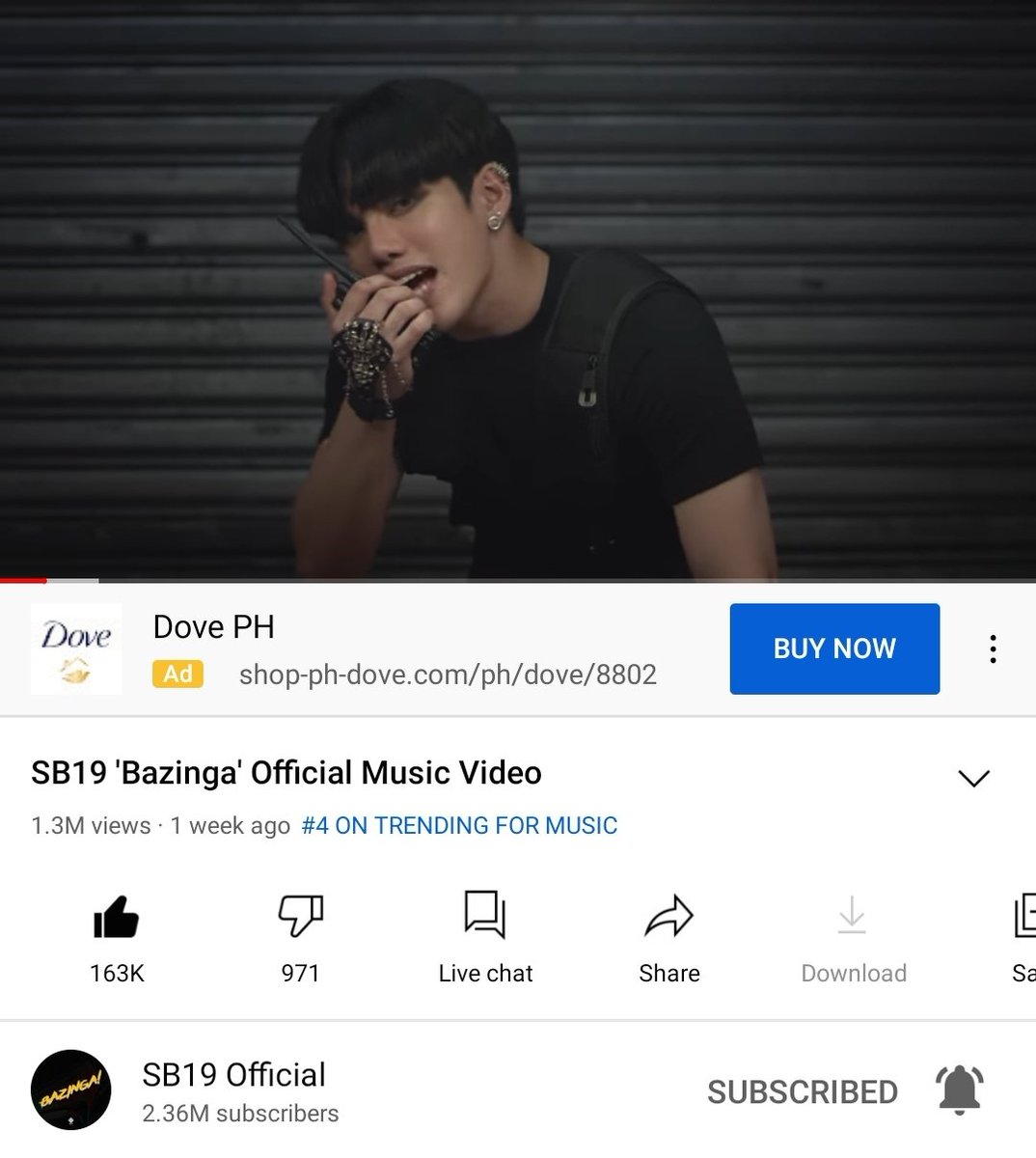 SB19WORLD's tweet photo. Youtube | 110621 

As of 10:20am, @SB19Official's BAZINGA sits on the 4th spot for Music Trends on Youtube with 1.3M views.

Please like and share the video to all social media platforms for maximum engagement.

🔗: https://t.co/COFQFeU372 https://t.co/5f071c9K5Q