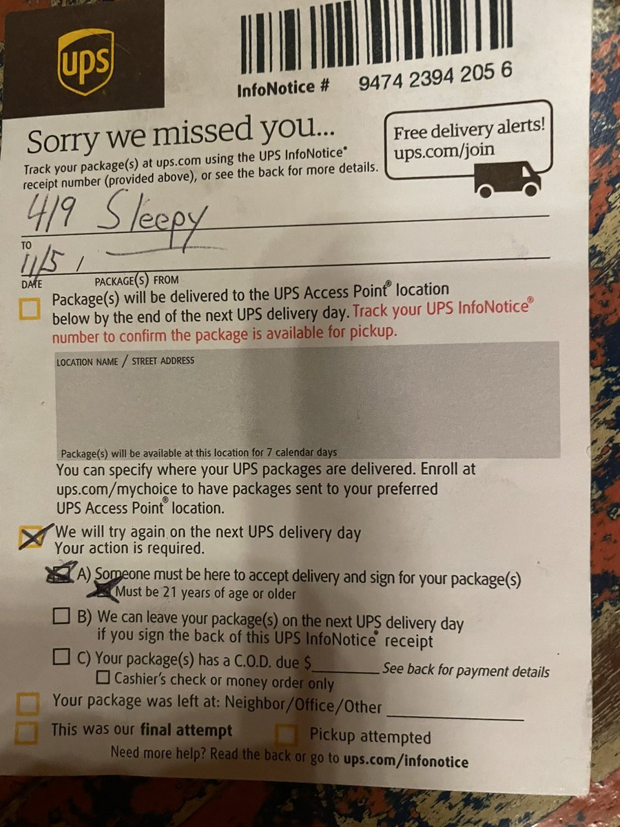 SandyDylak's tweet photo. @ups is this sketchy? I didn’t order anything. https://t.co/1ImPfXQKuf