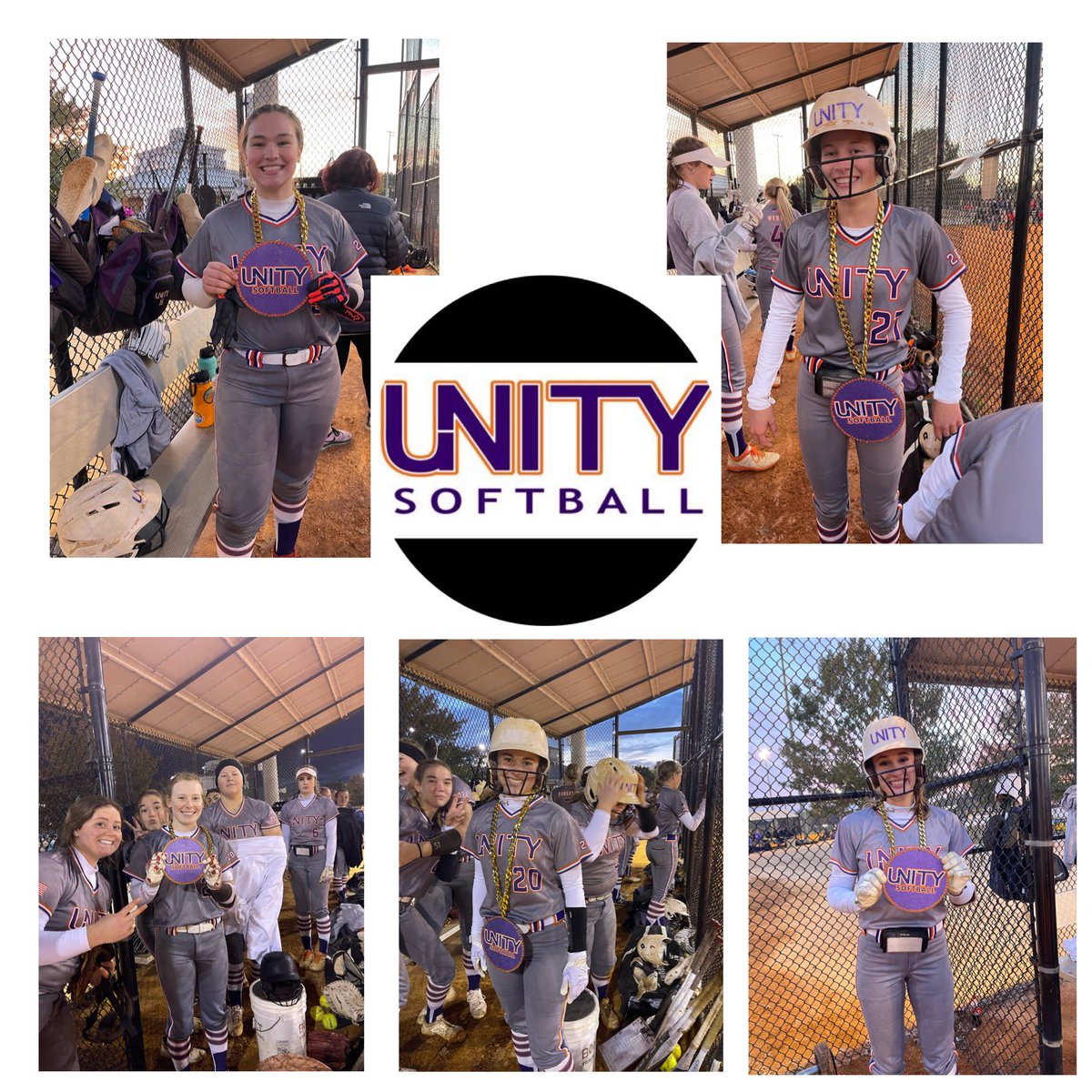 Day☝🏼of Scenic City ☑️! 🥶 but 2-0 is a great start! Back tomorrow 830am, 1 &amp; 630pm. 👀 live on FB &amp; @GCsports! 

Congrats to these kiddos for adding some crowd pleasing 💣 @haleymartin2023 <a href="/Tayven26/">Tayven Stephenson</a> <a href="/hannahlinder99/">Hannah Linder</a> <a href="/unitycatcher_9/">alyssa bosket</a> <a href="/tnorris2022/">Tristen Norris</a> 

Let’s go U! <a href="/coach_jenny2/">Jenny Buzzell-Parker</a> 💜