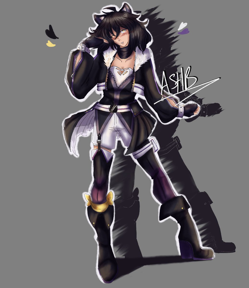 AshBowling_Art's tweet photo. Blake, but with Yang's Atlas look!~ 👀🖤🐝#RWBY https://t.co/8XsY0aIth9