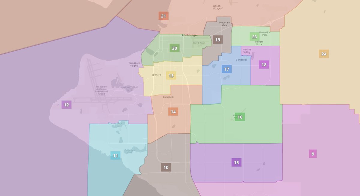 On a 3-2 vote, the Alaska Redistricting Board adopted this largely straightforward map for the Anchorage area. it was the map that was by and large favored by testifiers. Member Budd Simpson, the deciding vote, says he favored it because it was more compact.

#akleg #akredistrict