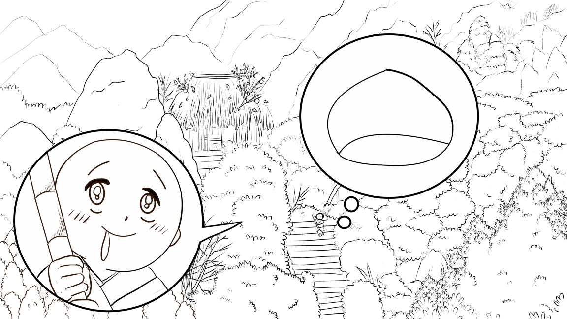 昔話三枚のお札ペン入れ 