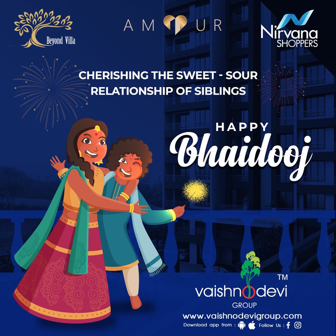 Vaishnodevi9099's tweet photo. Another fresh Bhai Dooj is here. Another year to live! To banish worry, doubt, fear, to love and laugh and give. #HappyBhaiyadooj #realestate #residentialproject #commercialproject #surat #gujarat #india https://t.co/gS8RmRgG8w