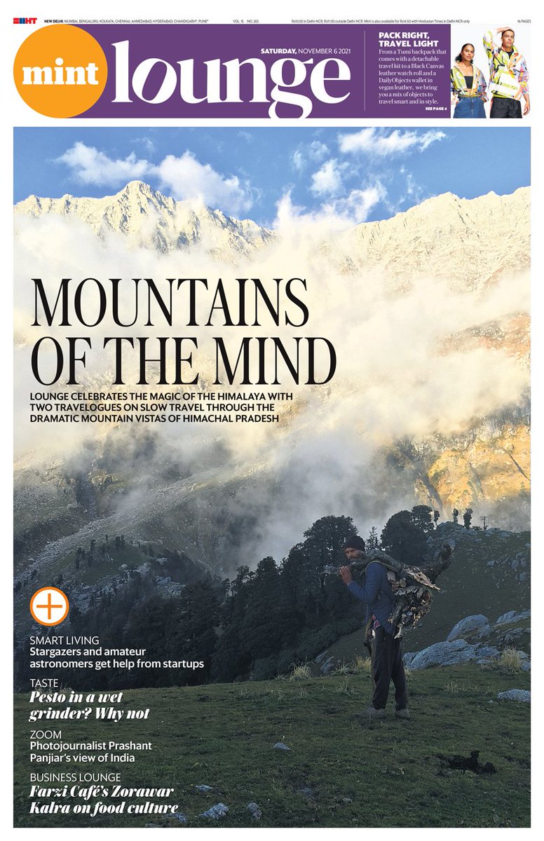 shalinimb's tweet photo. We're talking about slow travel and the allure of the mountains this week @Mint_Lounge https://t.co/YfVsuXFZ6f