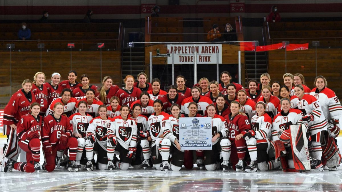 UNITED. <a href="/SLU_whockey/">St. Lawrence Women's Hockey</a> . #CloseTheGapNCAA #Timefor12Teams2022