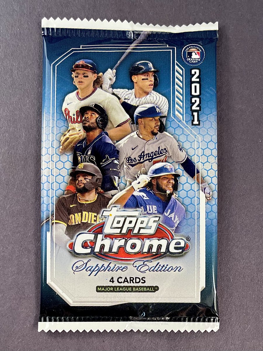 certifiedcards's tweet photo. Want to win a pack of 2021 Topps Chrome sapphire edition? 

📌 Just retweet and like to win. 

I’ll go live tomorrow night to run the giveaway 🤙🏼 https://t.co/4mwUQcWntt