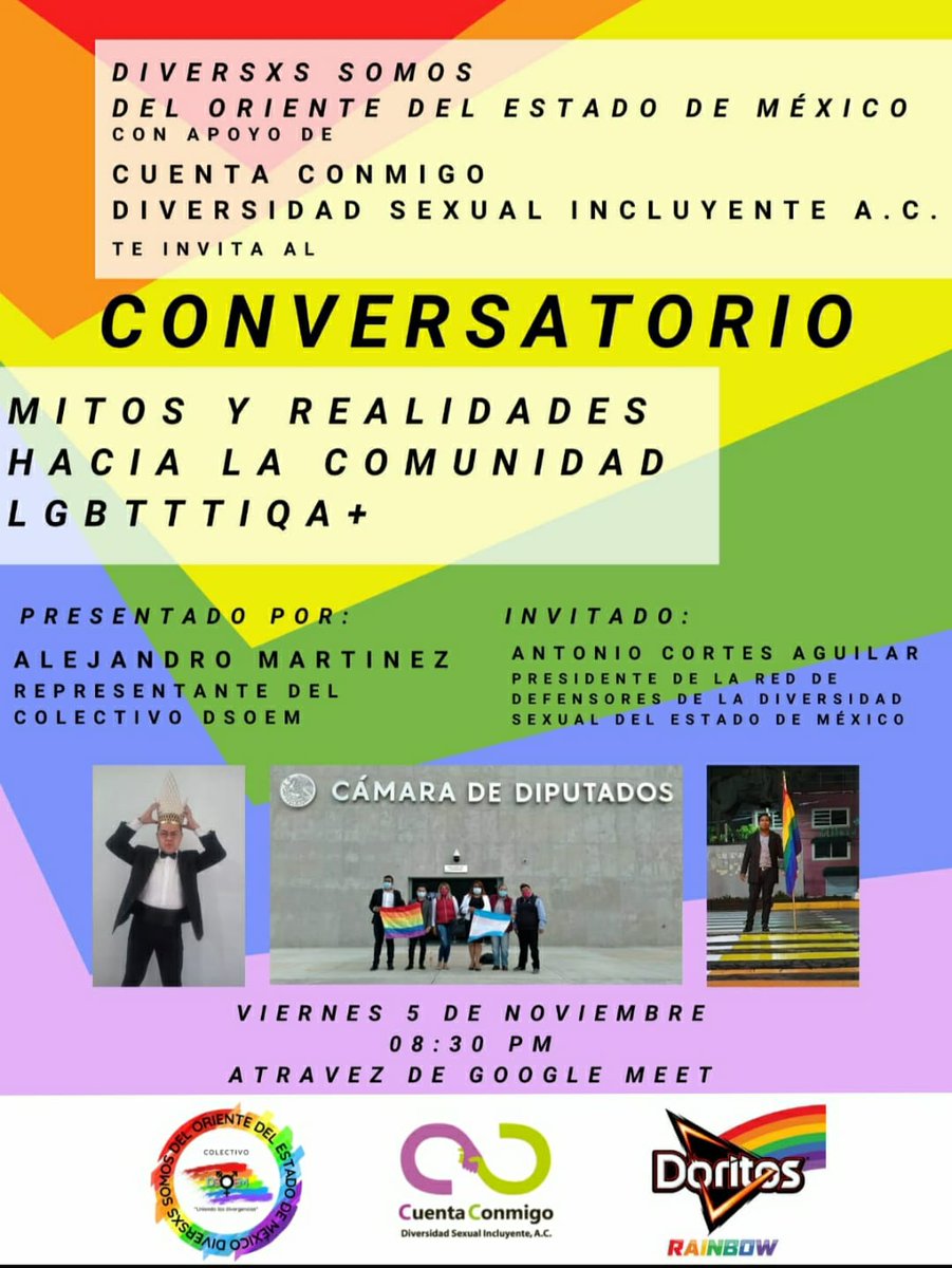 Antoniocoragui's tweet photo. Agradezco la invitación para participar en el conversatorio mitos y realidades hacia la comunidad #LGBTTTI, sin duda un gran ejercicio para eliminar la desinformación.
#EDOMEXLGBT #NezaLGBT #EdoMexDiverso @EdomexDiversex @LgbtttiM @LGBTIcdmx01 @AltavozLgbt @ensayolgbt https://t.co/srJylenGUL