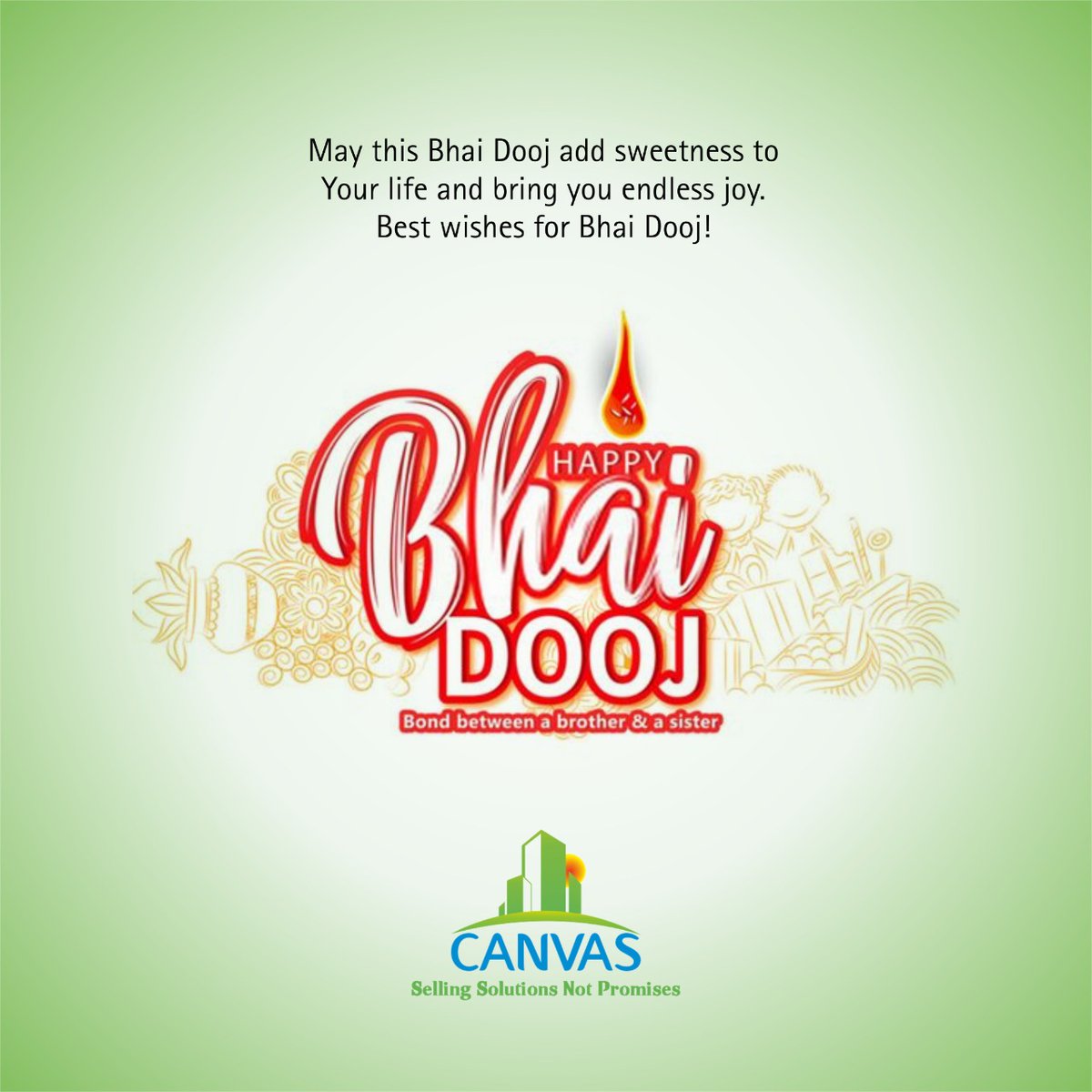 CanvasInfratech's tweet photo. Happy Bhai Dooj
#BhaiDooj2021 #FestiveSeason https://t.co/PvtZ9dXtMc