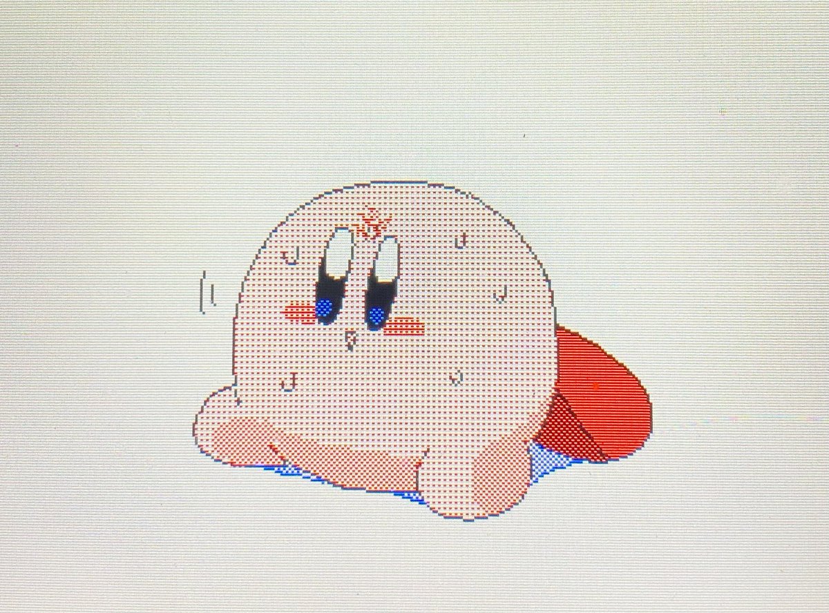 カービィ「これは頭から思いっきりいったカービィ 」|GA-CHANのイラスト