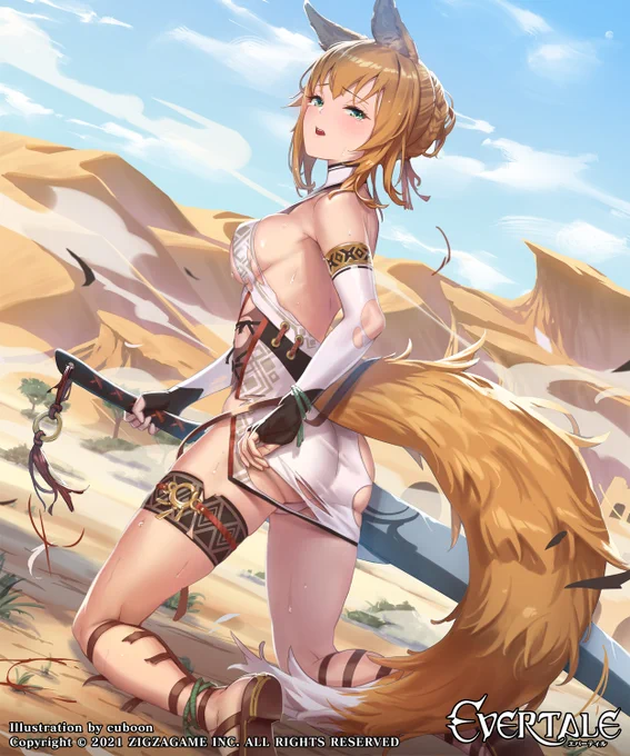 エバーテイルで昨日リリースの『狐耳の大剣使い-ミァシア』を描きました。
狐耳娘いいよね…いい…
#エバーテイル #Evertale 