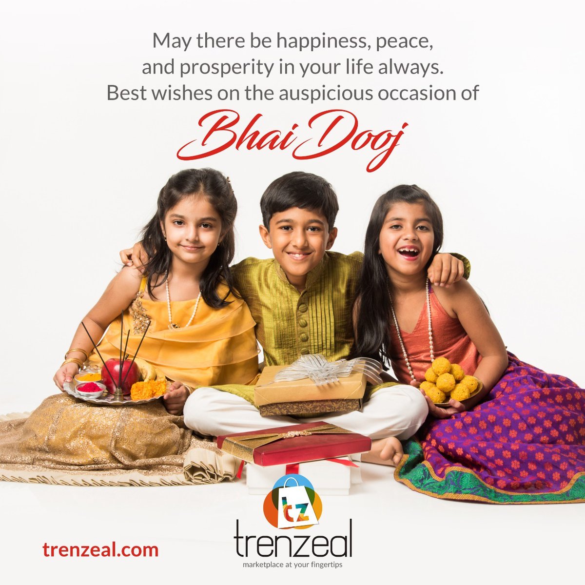 TrenZeal's tweet photo. Celebrating the beautiful bond between a Brother and Sister!
Your siblings are the only people in the world who know what it’s like to have been brought up the way you were.
Happy Bhai Dooj!

बधाई हो आपको, भैया दूज का त्योहार!
.
.
#bhaidooj #diwali #bhaidoojspecial #bhai https://t.co/9cm4A8eByN