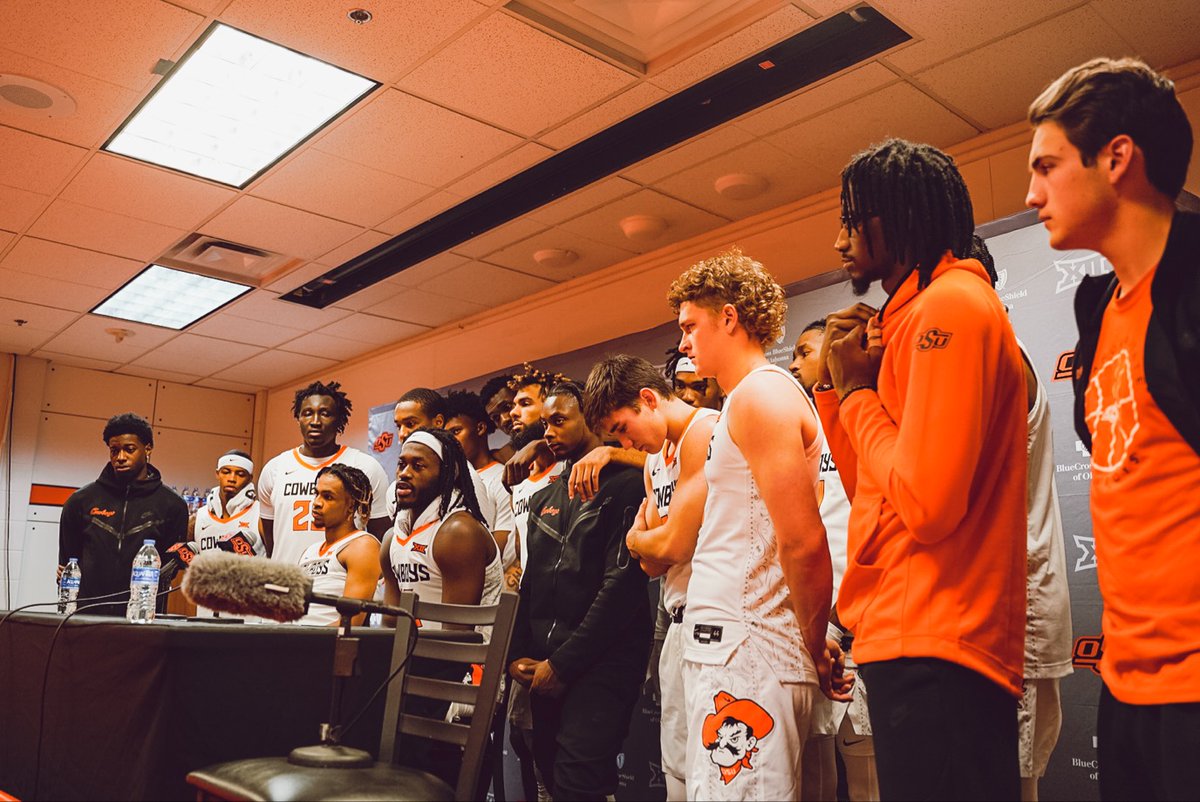 OSUMBB's tweet photo. Together. Always.
Each member of our team attended tonight's postgame press conference to speak to the public about our program.
#NewEra | #GoPokes https://t.co/FAbvs0I9WD