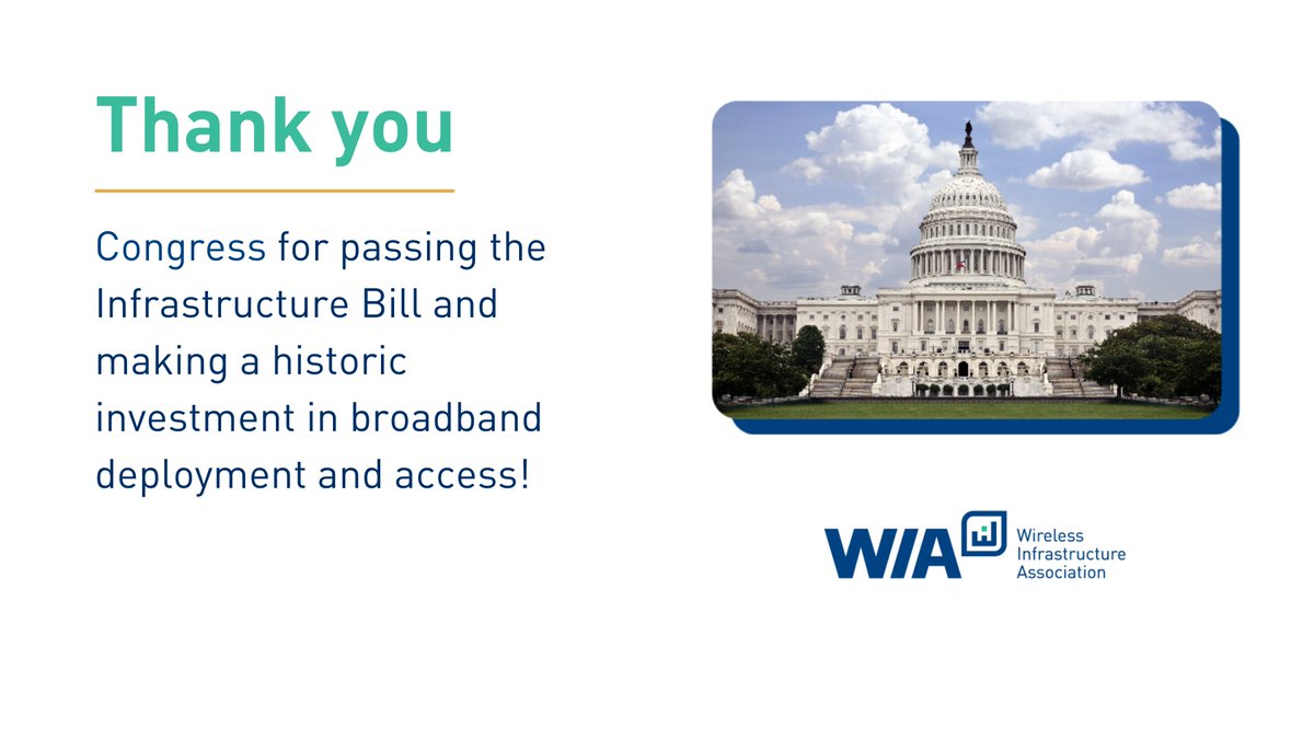 WIA Applauds House Passage of Infrastructure Bill and Flexible Broadband Funding Strategy

Read our full statement: bit.ly/2ZU7L39