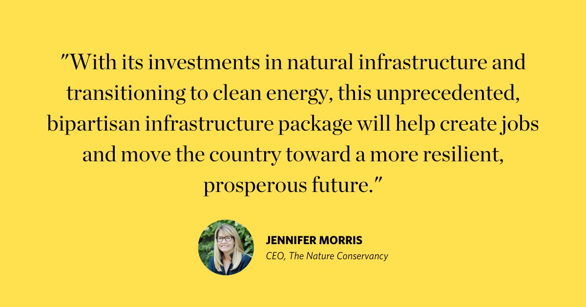 nature_wonks's tweet photo. 🚨Great news for nature and climate! 

The U.S. House has passed the bipartisan infrastructure bill with major investments in resilience, clean energy and conservation. Statement from @JenMorrisNature: https://t.co/BptydAZpLu https://t.co/yTd1GIazt3