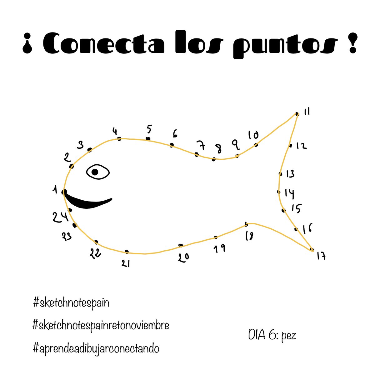 Buenos días ! Vamos con el #dia6 del #reto #sketchnotespain #sketchnotespainretonoviembre #aprendeadibujarconectando 
Hoy toca un #pez rápido y sencillo