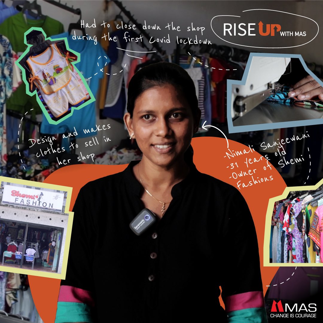 masholdings's tweet photo. Nimali is a young mother with big dreams of one day opening a small apparel factory and employing others with dreams, just like hers. Her business faced the worst of the pandemic, as she was forced to shut down just before the April festive season.
#RiseUpWithMAS #PlanForChange https://t.co/jCaT7v1C2j