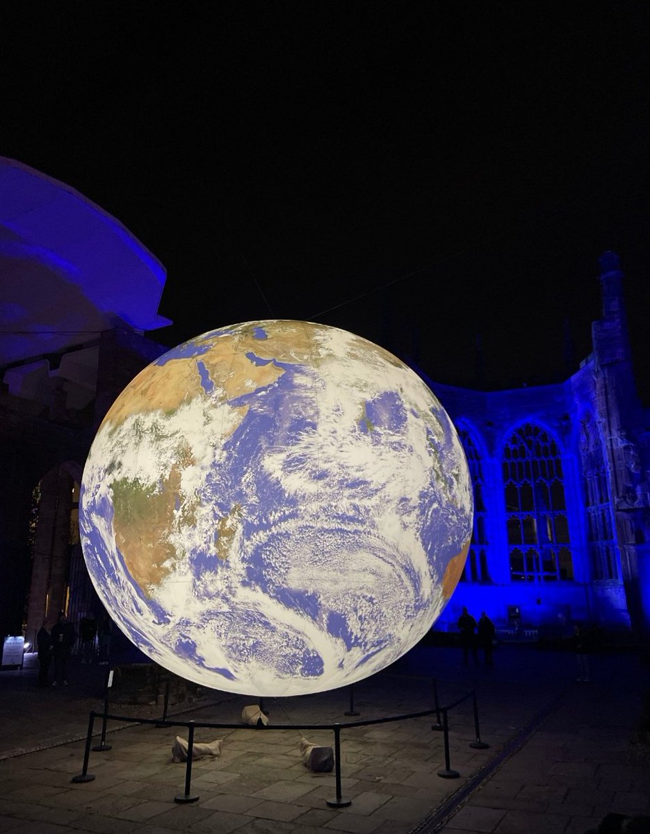 edengirlscov's tweet photo. 🛣️ GO THE EXTRA MILE 🛣️

If you are a loose end this weekend, head to @CovCathedral and see the stunning @lukejerram #Gaia exhibition #EarthArtWork 🌍

(And feel very proud that you know who Gaia is thanks to your hard work learning your #ClassicalCivilisations!) https://t.co/QP1igH4GFq