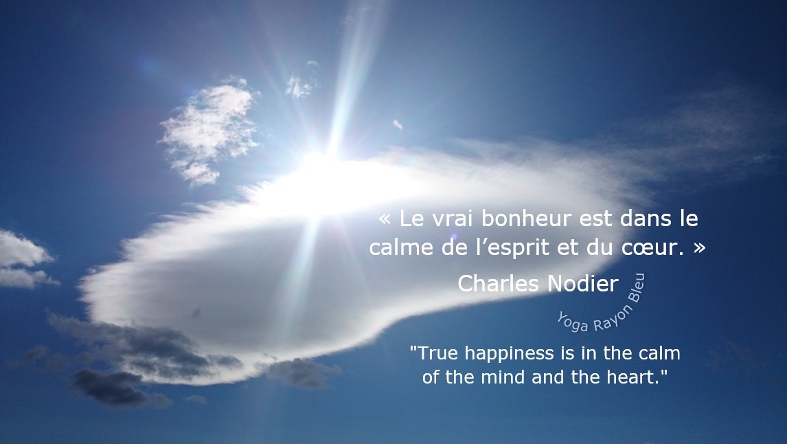 « Le vrai bonheur est dans le calme de l’esprit et du cœur. »
Charles Nodier
'True happiness is in the calm of the mind and the heart.”
Photo #YogaRayonBleu 2014 Pyrénées Orientales
#namasteॐ
#yoga #citation #CharlesNodier #relaxation #yogabougival #yogavesinet #yogalepecq