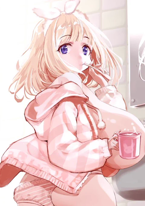 歯磨き🦷 #オリジナル #爆乳 #パーカー https://t.co/nQrgvuzSFi 