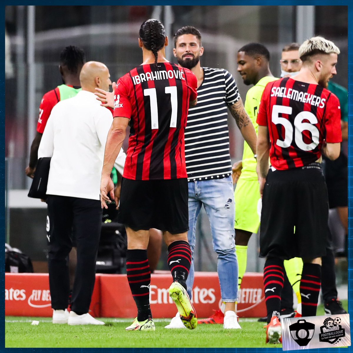 Footballogue's tweet photo. [#SerieA🇮🇹] Giroud💬 : « Ibra ne m'a pas fait peur. C'est une chance de pouvoir évoluer à ses côtés, de continuer à apprendre avec quelqu'un d'une telle richesse. C’est un leader. On se complète et on se partage le temps de jeu. On fait quand même 75 ans à deux ! »

(L’Equipe) https://t.co/8M2fBZVgw6